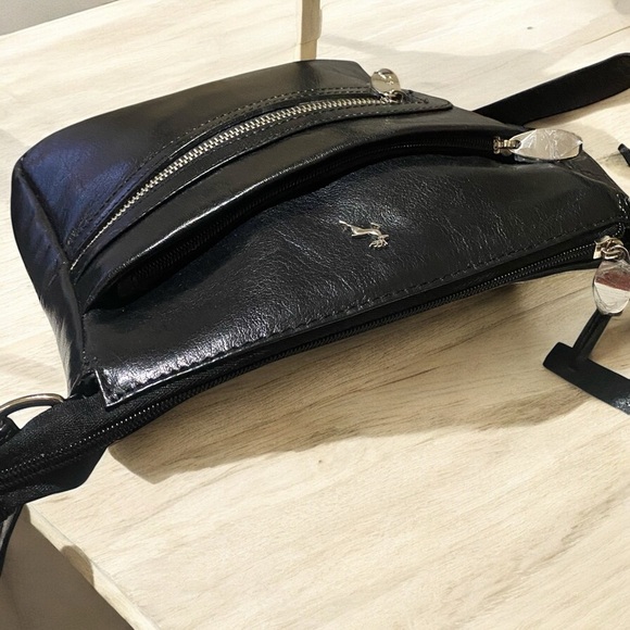 ASHWOOD Genuine Leather Crossbody Shoulder Bag NWOT 10.5” x 8” x 2” D…BLACK NWOT - Picture 6 of 14